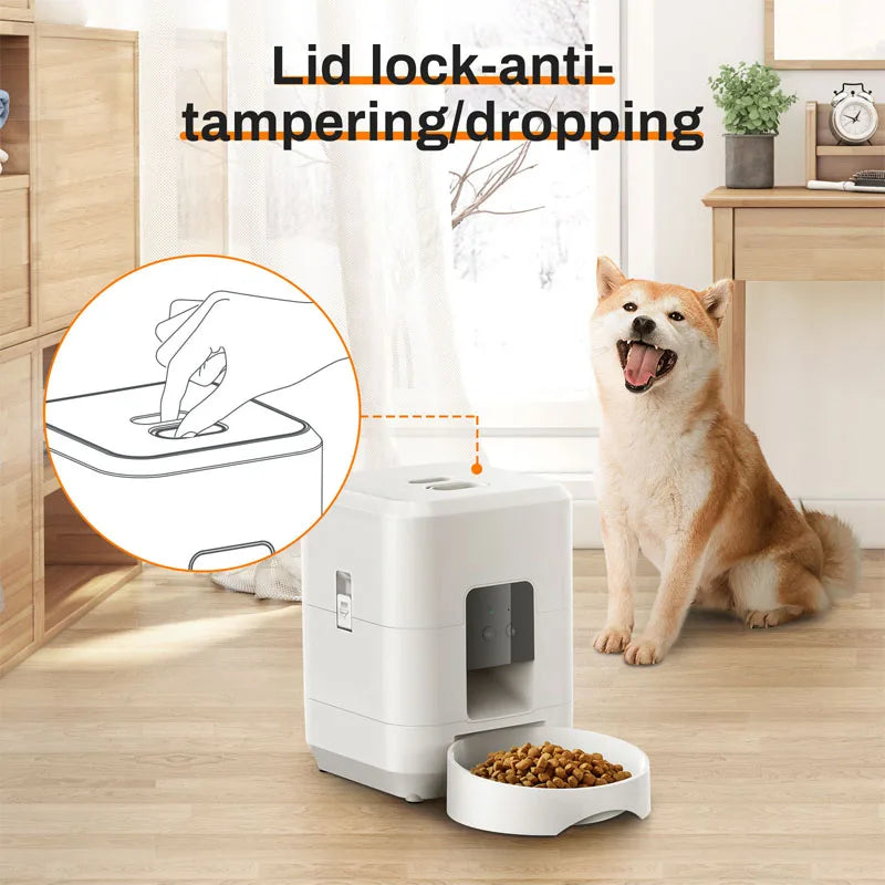Smart Pet Feeder With Automatic WIFI Food Distributor