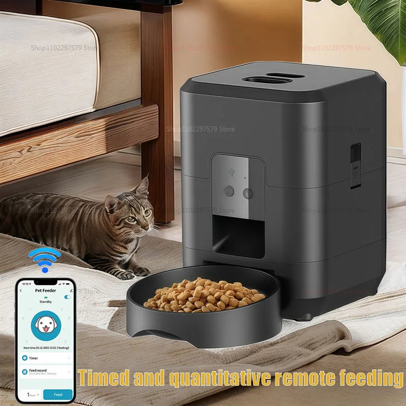 Smart Pet Feeder With Automatic WIFI Food Distributor