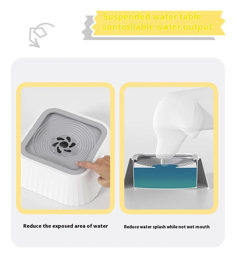 Pet Water Fountain with Floating Plates