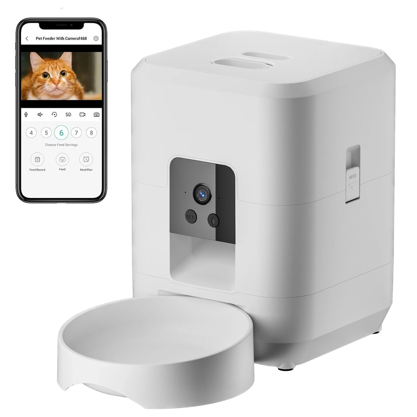 WiFi Automatic Cat Feeder with Camera And Night Vision