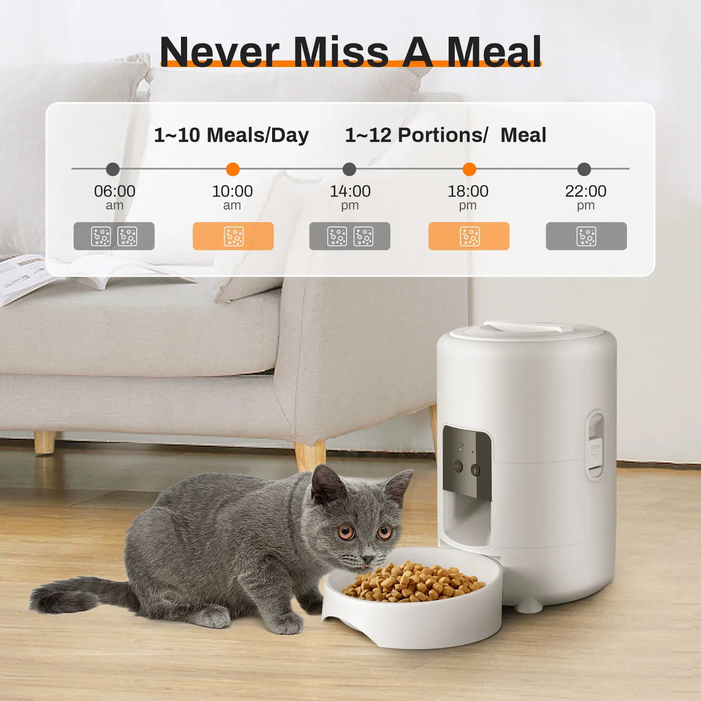 Pet Automatic Feeder with Timer and Wifi