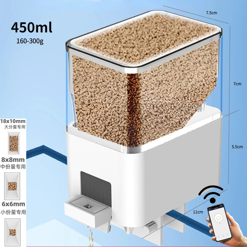 Automatic Aquarium Fish Tank Feeder With Timing or Wifi