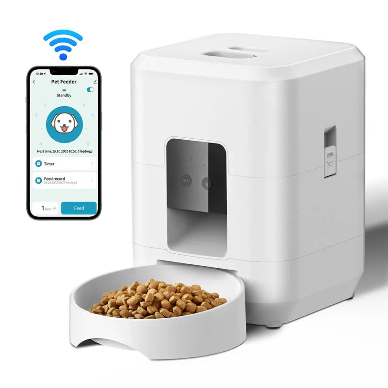 Smart Pet Feeder With Automatic WIFI Food Distributor