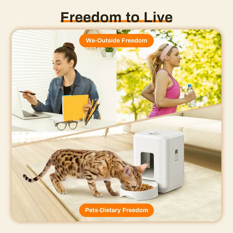 Smart Pet Feeder With Automatic WIFI Food Distributor