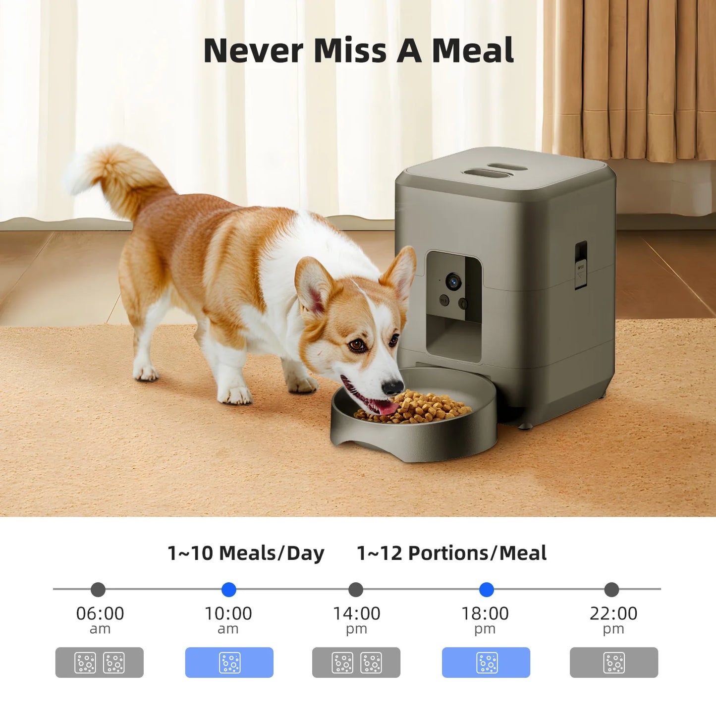 WiFi Automatic Cat Feeder with Camera And Night Vision